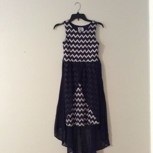 Navy and silver Girls dress size 16